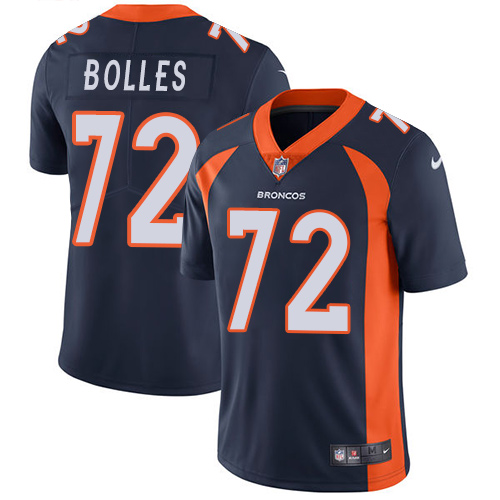 2019 men Denver Broncos #72 Bolles blue Nike Vapor Untouchable Limited NFL Jersey->denver broncos->NFL Jersey